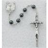 Benedict Rosary, 6mm Genuine Hematite, Silox Crucifix and Center, # 94859