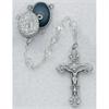 Catholic Purple Pearl Beads Rosary Necklace Our Rose Lourdes Medal & Crucifix Cross Ns P 20351626