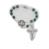 Auto Rosary, Silver Oxide Crucifix and Center, Irish, # 94939
