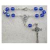 Auto Rosary, Silver Oxide Crucifix and Center, Lourdes, # 94940