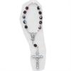 Auto Rosary, Silver Oxide Crucifix and Center, January / Garnet, # 96227