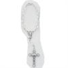 Auto Rosary, Silver Oxide Crucifix and Center, April / Crystal, # 96230
