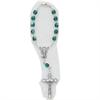 Auto Rosary, Silver Oxide Crucifix and Center, May / Emerald, # 96231