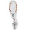 Auto Rosary, Silver Oxide Crucifix and Center, October / Rose, # 96235