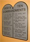 Ten Commandments Plaque, Cast Aluminum 10