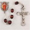 St. Mark Rosary, Brown Wood Beads, Pewter Crucifix and Center, # 97720