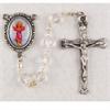 Divine Child ( Divino Nino ) Rosary, Crystal Beads, Pewter Crucifix and Center, # 97738