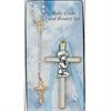 Baby's Crib Cross & Rosary Set, Boys Blue, # 97867