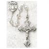 Rosary, 6mm AB Crystal, Pewter Crucifix and Center, # 97979