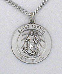 Hexogonal Sterling St. Christopher Medal