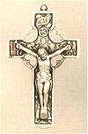 Pierced Ring Celtic Crucifix 1.5
