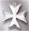8-Point Maltese Cross, Convex Satin-Finish 1