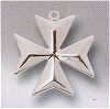 8-Point Maltese Cross, Convex High Polished 3/4