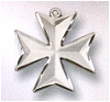 8-Point Maltese Cross, Concave Satin-Finish 3/4