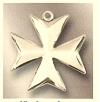 8-Point Maltese Cross, Convex Satin-Finish 1