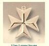 8-Point Maltese Cross, Convex High Polished 3/4