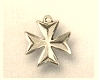 8-Point Maltese Cross, Concave Satin-Finish 7/16