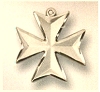 8-Point Maltese Cross, Concave Satin-Finish 3/4