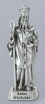 St Nicholas Pewter Statue - 2 1/2 Inch