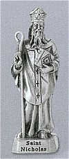 St Nicholas Pewter Statue - 2 1/2 Inch