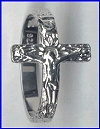 Sterling Crucifix Ring - Size 9, (1/8