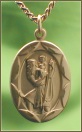 St. Christopher 14kt Gold Filled, 11/16 in. X 15/16 in., Your Choice of Chain, # 63254
