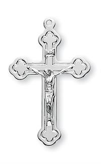 1-1/4" Crucifix, Sterling Silver, Your Choice of Chain, # 41976