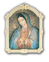 5.5" 3-D Our Lady of Guadalupe Wall Plaque, # 55406