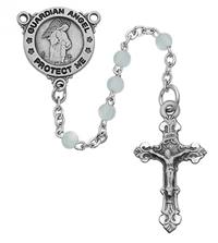 4mm Guardian Angel Rosary, Blue, # 55710