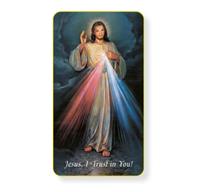Divine Mercy Italian Paper Holy Cards, 2"x4", Blank Back, 100-Pack, # 6201