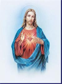 19" x 27" Poster of the Sacred Heart, Italian gold embossed, #, 98452