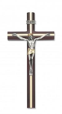 10" Cherry Stained Cross, Beveled Inlay, 2-Tone Corpus, # 99140