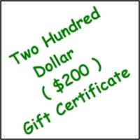 $200.00 e-Gift Certificate, # GC-200