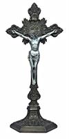 St. Benedict Crucifix, 2-tone Resin, Stands 24