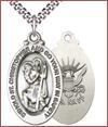 Pewter St. Christopher / Navy Medal, 1-1/8