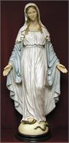 Our Lady of Grace Statue in Hand Painted Alabaster, 36