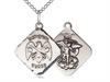 St. Michael / National Guard Medal, Sterling Silver, 11/16