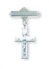 Sterling Silver Crucifix Baby Pin, 13/16