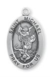 Sterling Silver St. Michael Medal, 1-1/4