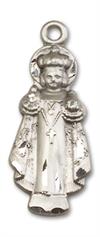 Infant of Prague Figure Medal in Fine Pewter, 7/8