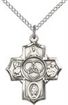 New Family 5-way Medal in Fine Pewter, 13/16
