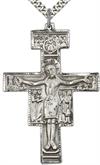San Damiano Cross Necklace in Fine Pewter, 2