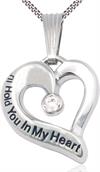 I'll Hold You In My Heart Sterling Necklace, 1