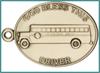 Keychain, Bronze Oxide Finish, God Bless This (bus) Driver, 2-1/4