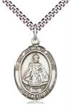 Infant of Prague Medal in Fine Pewter, 3/4