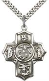 Marine Corps 4-Way Medal, Fine Pewter, 1-1/8