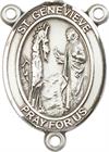 St. Genevieve Rosary Center, Sterling Silver, 3/4