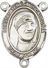 St. Teresa of Calcutta Rosary Center, Sterling Silver, 3/4