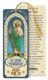 St. Jude Thaddeus Laminated Gold Foil Bookmark, 10-Pack, # 7118