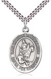 San Martin Caballero Spanish Medal, Sterling Silver, 3/4